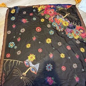 Laurel birch vintage whimsical kitty scarf